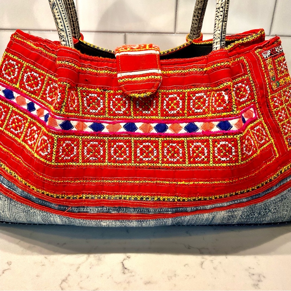 Woven Cotton Hemp Handbag